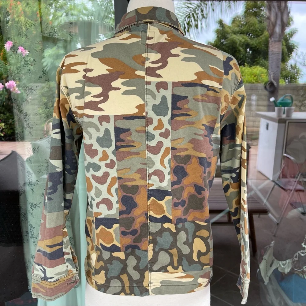 FREE ASSEMBLY ~ Desert Camel Camo Patchwork Chore Jacket ~ Youth L (10/12) - Picture 11 of 12